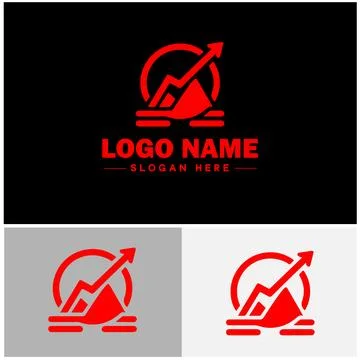 Line graph icon Line chart Line plot Line diagram flat logo sign symbol edi.. Ilustración de archivo