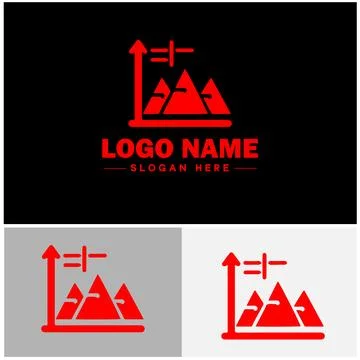 Line graph icon Line chart Line plot Line diagram flat logo sign symbol edi.. Ilustración de archivo