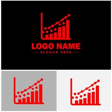 Line graph icon Line chart Line plot Line diagram flat logo sign symbol edi.. Ilustración de archivo