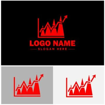 Line graph icon Line chart Line plot Line diagram flat logo sign symbol edi.. Ilustración de archivo