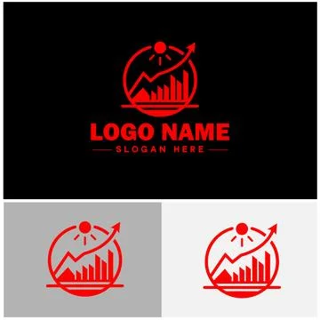 Line graph icon Line chart Line plot Line diagram flat logo sign symbol edi.. Ilustración de archivo