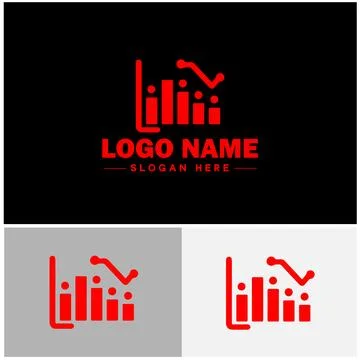 Line graph icon Line chart Line plot Line diagram flat logo sign symbol edi.. Ilustración de archivo