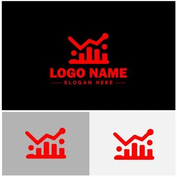 Line graph icon Line chart Line plot Line diagram flat logo sign symbol edi.. Ilustración de archivo