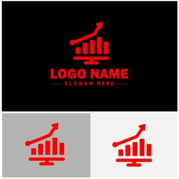 Line graph icon Line chart Line plot Line diagram flat logo sign symbol edi.. 스톡 일러스트