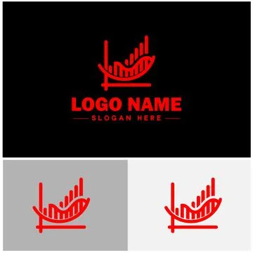 Line graph icon Line chart Line plot Line diagram flat logo sign symbol edi.. Ilustración de archivo