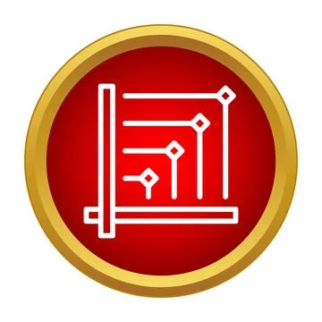 Line graph icon representing data analysis and statistic 스톡 일러스트