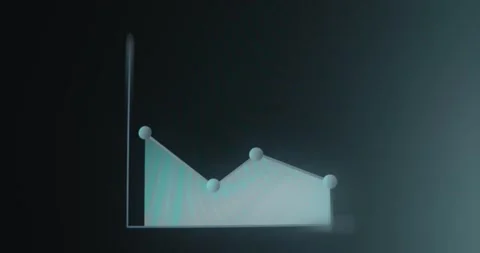 Line graph illustrating changing data Stock Footage 314574448