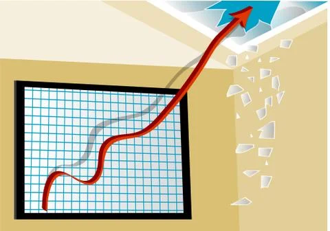 Line graph Stock Illustration