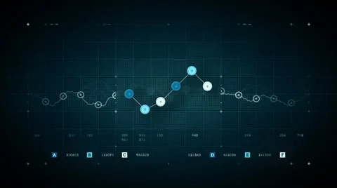 Line Graph Loop Blue Stock Footage 47922510