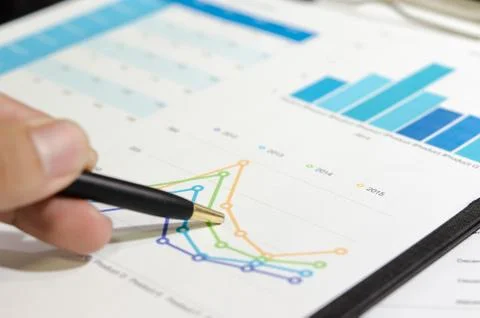 Line graph Stock Photos