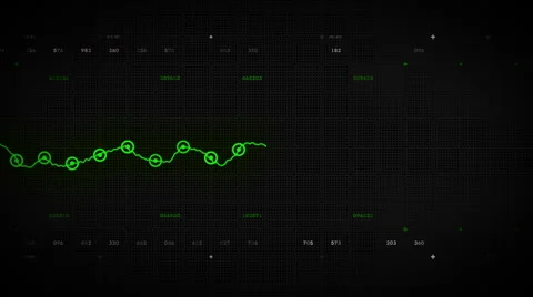 Line Graph Progressing Green Stock Footage 51855868