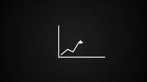 Line graph rise, Bar chart for growing business progress, Line business gra.. Stock Footage 303031353