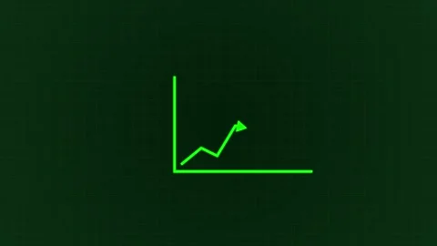 Line graph rise, Bar chart for growing business progress, Line business gra.. Stock Footage 303031365