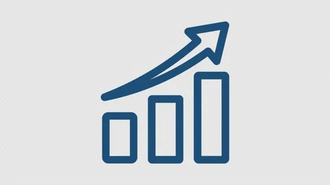 Line Graph Rising for Investment Performance Tracking Stock Footage 337036331