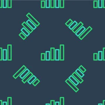 Line Graph, schedule, chart, diagram, infographic, pie graph icon isolated Stock Illustration
