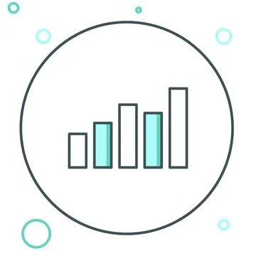 Line Graph, schedule, chart, diagram, infographic, pie graph icon isolated .. Stock Illustration