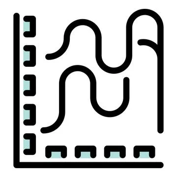 Line graph showing fluctuating data trends over time 스톡 일러스트