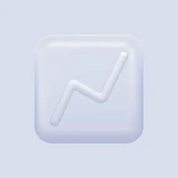 Line Graph White Icon Illustrazione stock