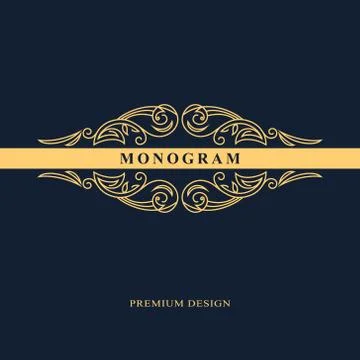 Line graphics monogram. Elegant art logo design. Emblem. Graceful template. B Illustrazione stock