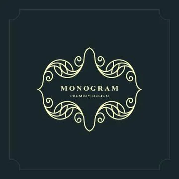 Line graphics monogram. Elegant art logo design. Graceful template.   Stock-Illustration