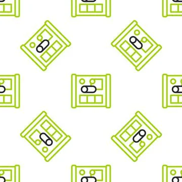 Line Graphing paper for engineering icon isolated seamless pattern on white Illustrazione stock