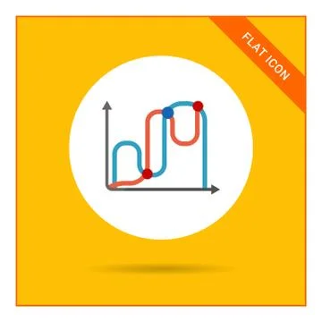 Line graphs icon Stock-Illustration