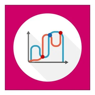 Line graphs icon Stock-Illustration