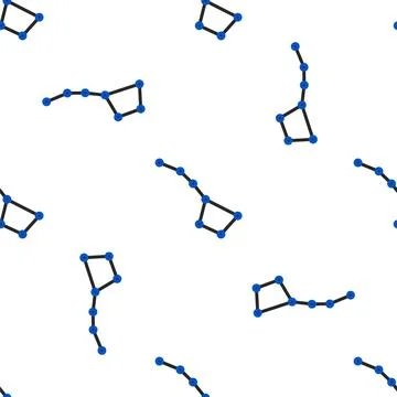 Line Great Bear constellation icon isolated seamless pattern on white background Stock Illustration