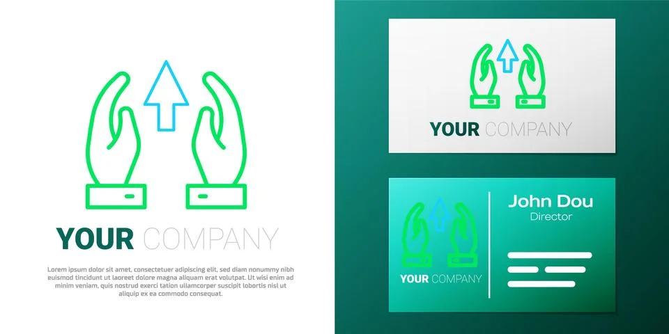 Line Growth chart and progress in people crowd icon isolated on white background Stock Illustration