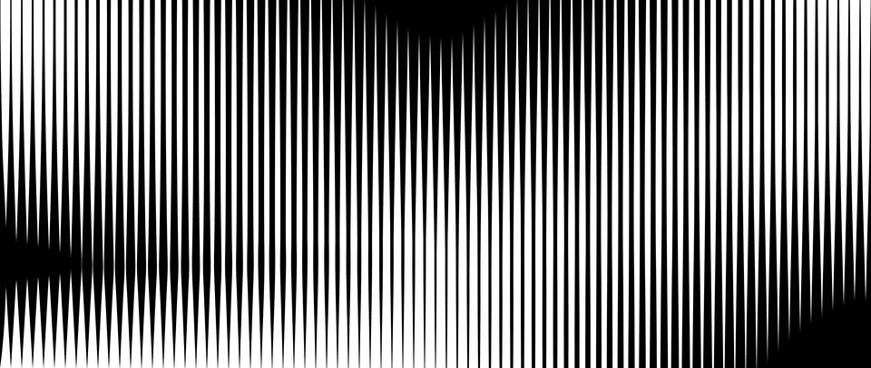 Line halftone gradient texture. Vibrating vertical gradation background Illustrazione stock