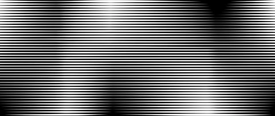 Line halftone gradient texture. Vibrating horizontal gradation background Illustrazione stock