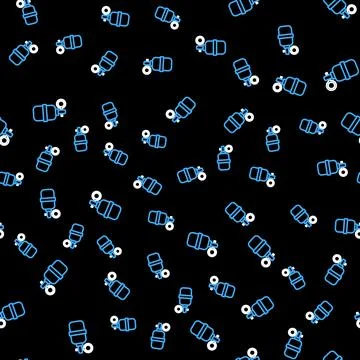 Line Hand grenade icon isolated seamless pattern on black background. Bomb Stock Illustration