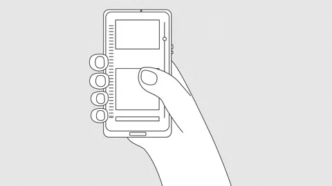 Line hand with a smartphone Video stock 149066588