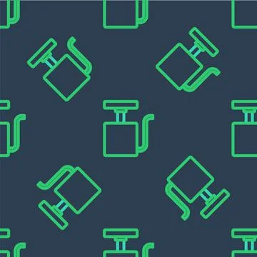 Line Handle detonator for dynamite icon isolated seamless pattern on blue bac Stock Illustration
