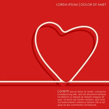Line heart 2 Stock Illustration