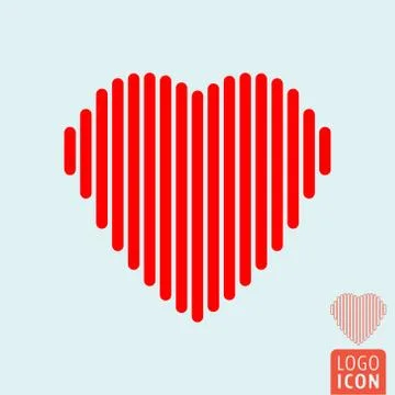 Line heart icon Stock Illustration