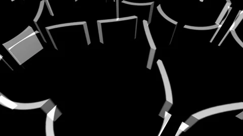 Line Hearts Cubes Stock Footage 34301774