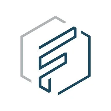 Line hexagonal initial F Letter logo design vector graphic concept illustra.. Stock Illustration