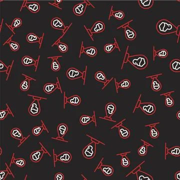 Line Honeycomb bee location map pin pointer icon isolated seamless pattern .. Stock Illustration