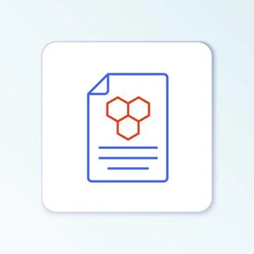 Line Honeycomb icon isolated on white background. Honey cells symbol. Sweet Ilustração Stock