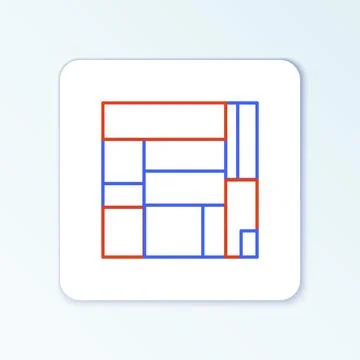 Line House Edificio Mirador icon isolated on white background. Mirador social 스톡 일러스트