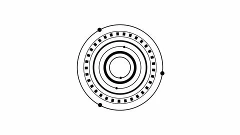 Line HUD element digital technology seamless pattern illustration background Stock Illustration