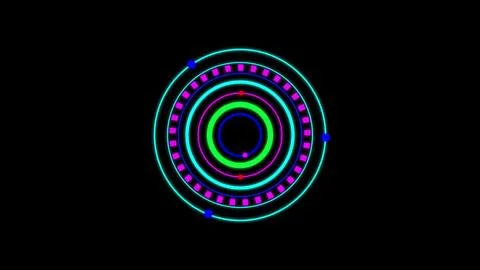 Line HUD element digital technology seamless pattern illustration background Stock Illustration