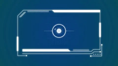 Line HUD element digital technology seamless pattern illustration background Stock Illustration