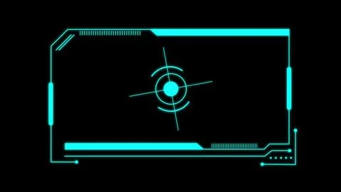 Line HUD element digital technology seamless pattern illustration background Stock Illustration