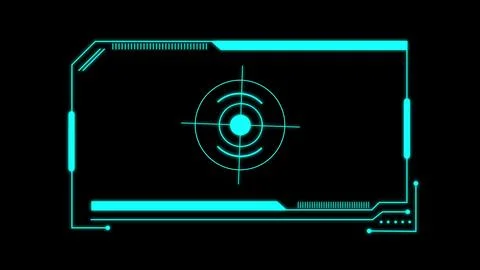 Line HUD element digital technology seamless pattern illustration background Stock Illustration