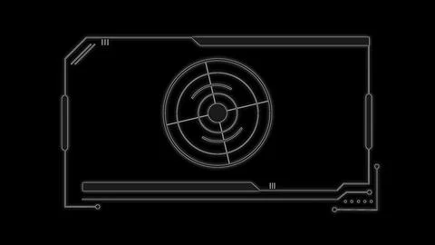 Line HUD element digital technology seamless pattern illustration background Stock Illustration