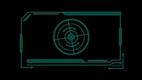 Line HUD element digital technology seamless pattern illustration background 스톡 일러스트