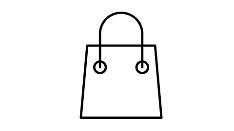 Line icon animation bag Stock Footage 103321838