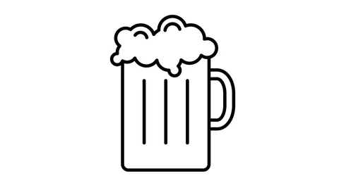 Line icon animation beer Stock Footage 103329262